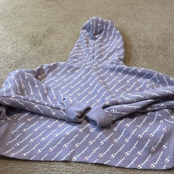 Champion purple cropped hoodie - Picture 3 of 3